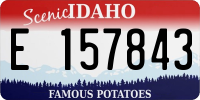 ID license plate E157843