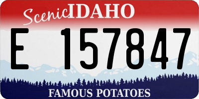 ID license plate E157847