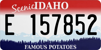 ID license plate E157852