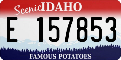 ID license plate E157853