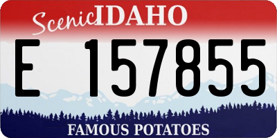 ID license plate E157855