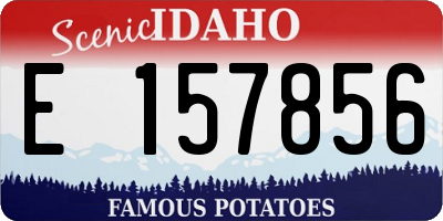 ID license plate E157856