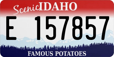 ID license plate E157857