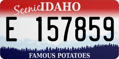 ID license plate E157859