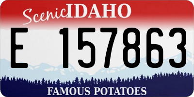 ID license plate E157863