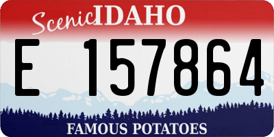 ID license plate E157864