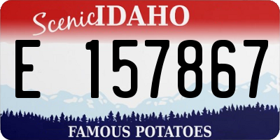 ID license plate E157867