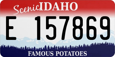 ID license plate E157869
