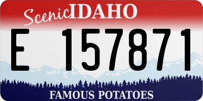 ID license plate E157871