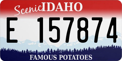 ID license plate E157874
