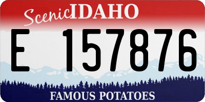 ID license plate E157876
