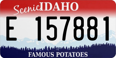 ID license plate E157881