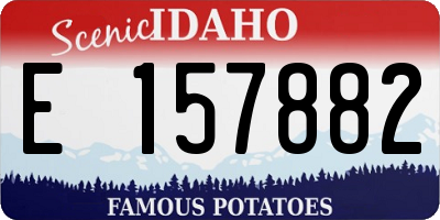 ID license plate E157882