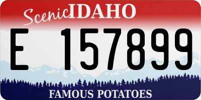 ID license plate E157899