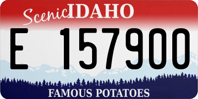 ID license plate E157900
