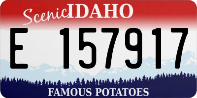 ID license plate E157917