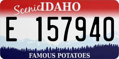 ID license plate E157940