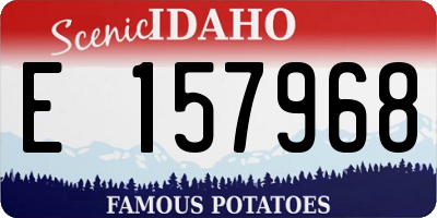 ID license plate E157968