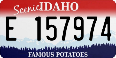 ID license plate E157974