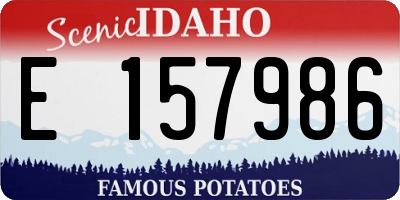 ID license plate E157986