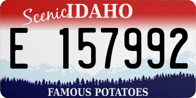 ID license plate E157992