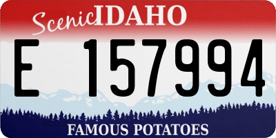 ID license plate E157994