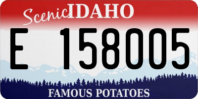 ID license plate E158005