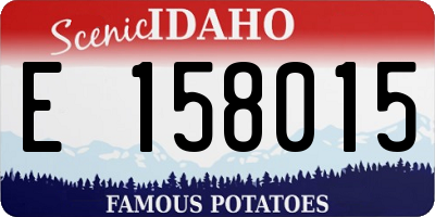 ID license plate E158015