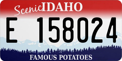 ID license plate E158024
