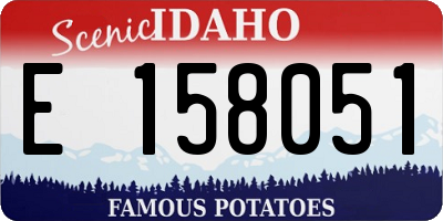 ID license plate E158051