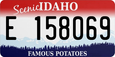 ID license plate E158069