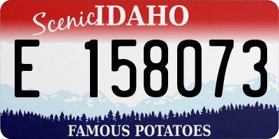 ID license plate E158073