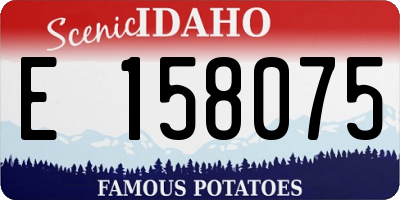 ID license plate E158075