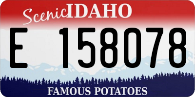 ID license plate E158078