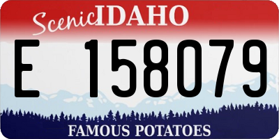 ID license plate E158079