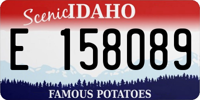 ID license plate E158089