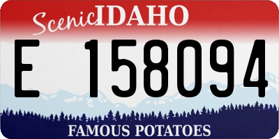 ID license plate E158094
