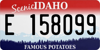 ID license plate E158099