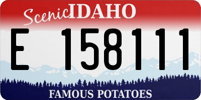 ID license plate E158111