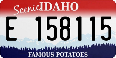 ID license plate E158115