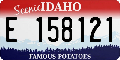 ID license plate E158121