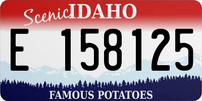ID license plate E158125