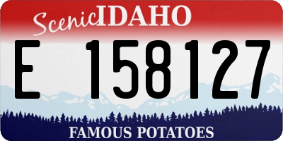 ID license plate E158127