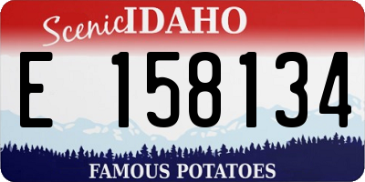 ID license plate E158134