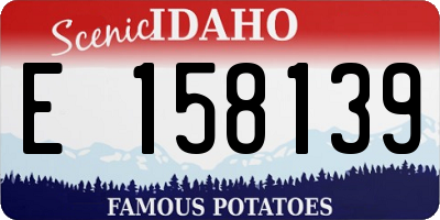 ID license plate E158139