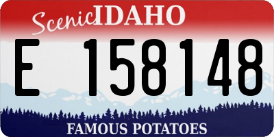 ID license plate E158148