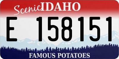 ID license plate E158151