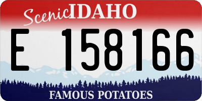 ID license plate E158166