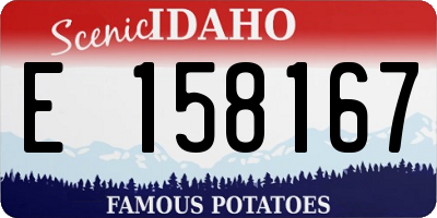 ID license plate E158167