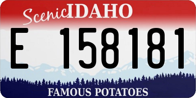 ID license plate E158181